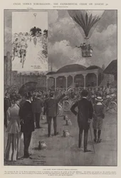 Fahrrad gegen Kriegsballon, das Experimentelle Rennen am 30. August